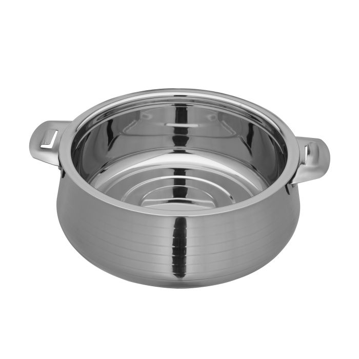 Hilux Double Wall Stainless Steel Hot Pot, 3500ML, RF10534 | Firm Twist Lock | Strong Handles With Heavy-Duty Rivets | Steel Serving Pot, Steel Chapati Storage Box, Roti Serving Pot