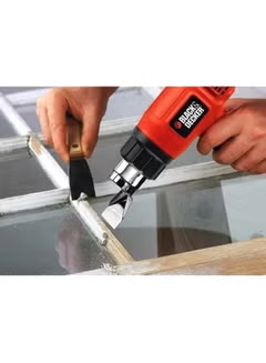 Heat Gun Corded With 2 Modes Ideal For Stripping Paint, Varnishes And Adhesives 1750W KX1650-B5 Orange/Black 19x10x7cm