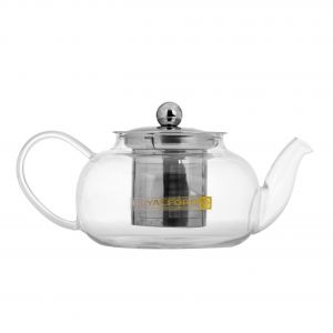 Royalford 600 Ml Glass Tea Pot Lid & Strainer - Glass - Clear