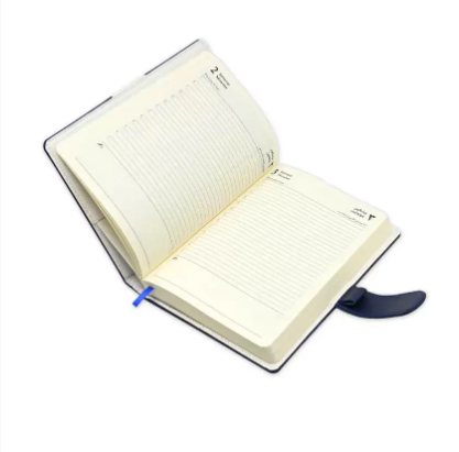 FIS 2023 Diary (Arabic/English) A5 Italian PU with Magnetic Loop, Blue - FSDI85AE23BL