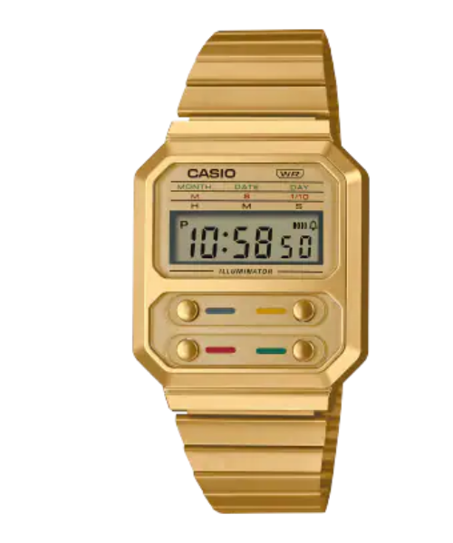 Casio Vintage A100WEG-9ADF , Digital Unisex WATCH, Gold