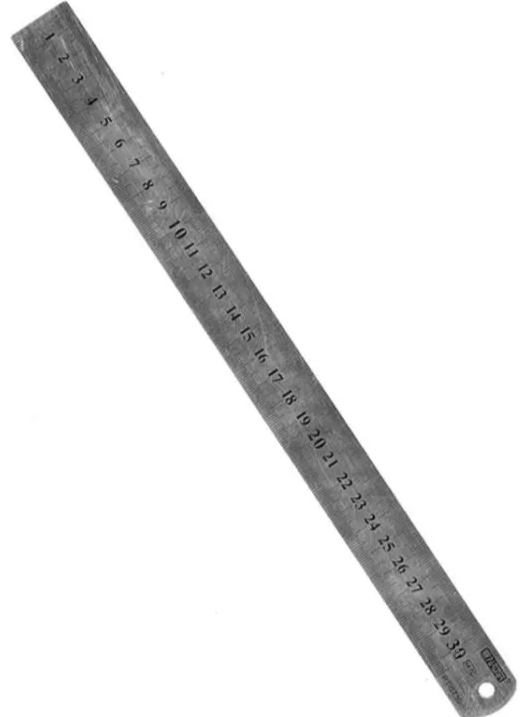 Partner Measuring Steel Ruler Silver/Black