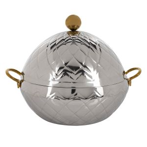 Royalford 1.5L Mughal Dome Hot Pot - Stainless Steel - Silver - 1.5 LITER