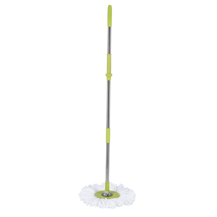 Spin Easy Mop With Bucket, Adjustable Handle, RF4238GR | 360 Degree Spinning Mop | Press Pedal & Dispenser Separates Clean And Dirty Water | Ideal For Marble, Tile, Wooden Floors & More