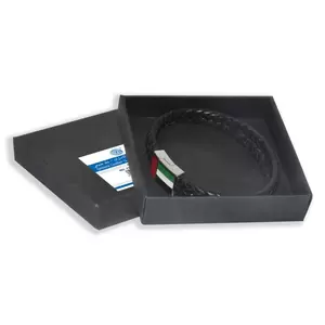 FIS Bracelet With Genuine Leather Black Color