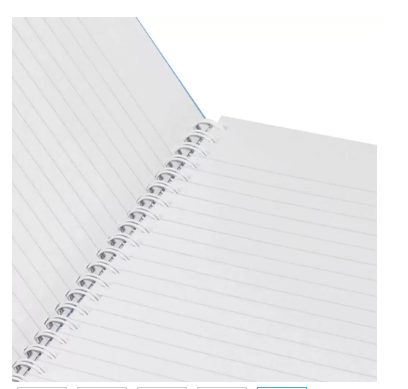 LIGHT Pack of 5 Spiral Hard Cover Note Book 100 Sheets Size 10X8 Inches (25.4 X 20.32 cm) - LINBS1081001305