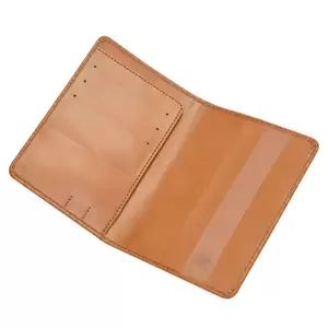 FIS Brown Polyurethane For Unisex - Passport Wallet - FSGNBRD6