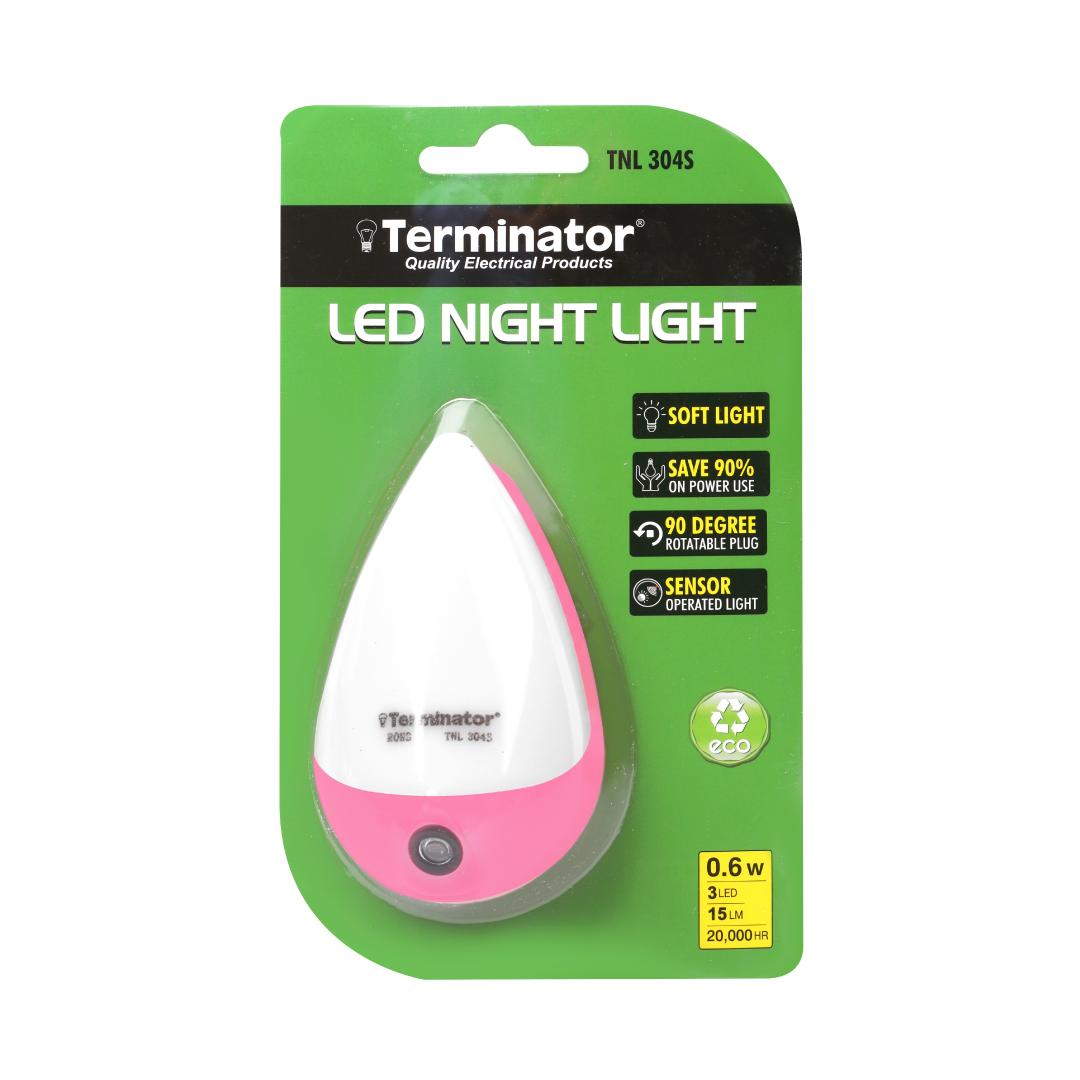 Sensor Night Light 13A 110-220V, 4LED, 0.6W, 20Lm Available in White, Pink, Yellow, Blue Green Colors in Teardrop Shape