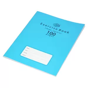 FIS Exercise Books 10 mm Square with Left Margin, 100 Pages, Pack of 12 Pieces, 16.5 x 21 cm Size - FSEBSQ10100N
