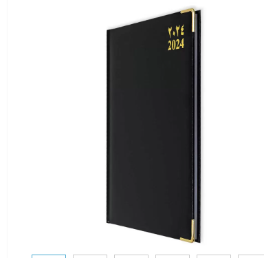 FIS Executive Diary 2024 Black (Arabic/English/French) 1-Week at a glance, FSDI33AE24BK