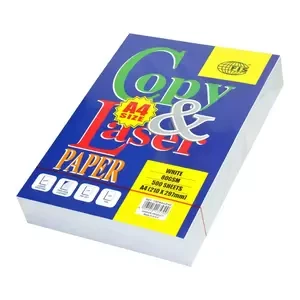 FIS 500 Sheets Copy & Laser Photocopy Paper Ream, A4 Size, 80 GSM, White Colour - FSPWA4JFNE