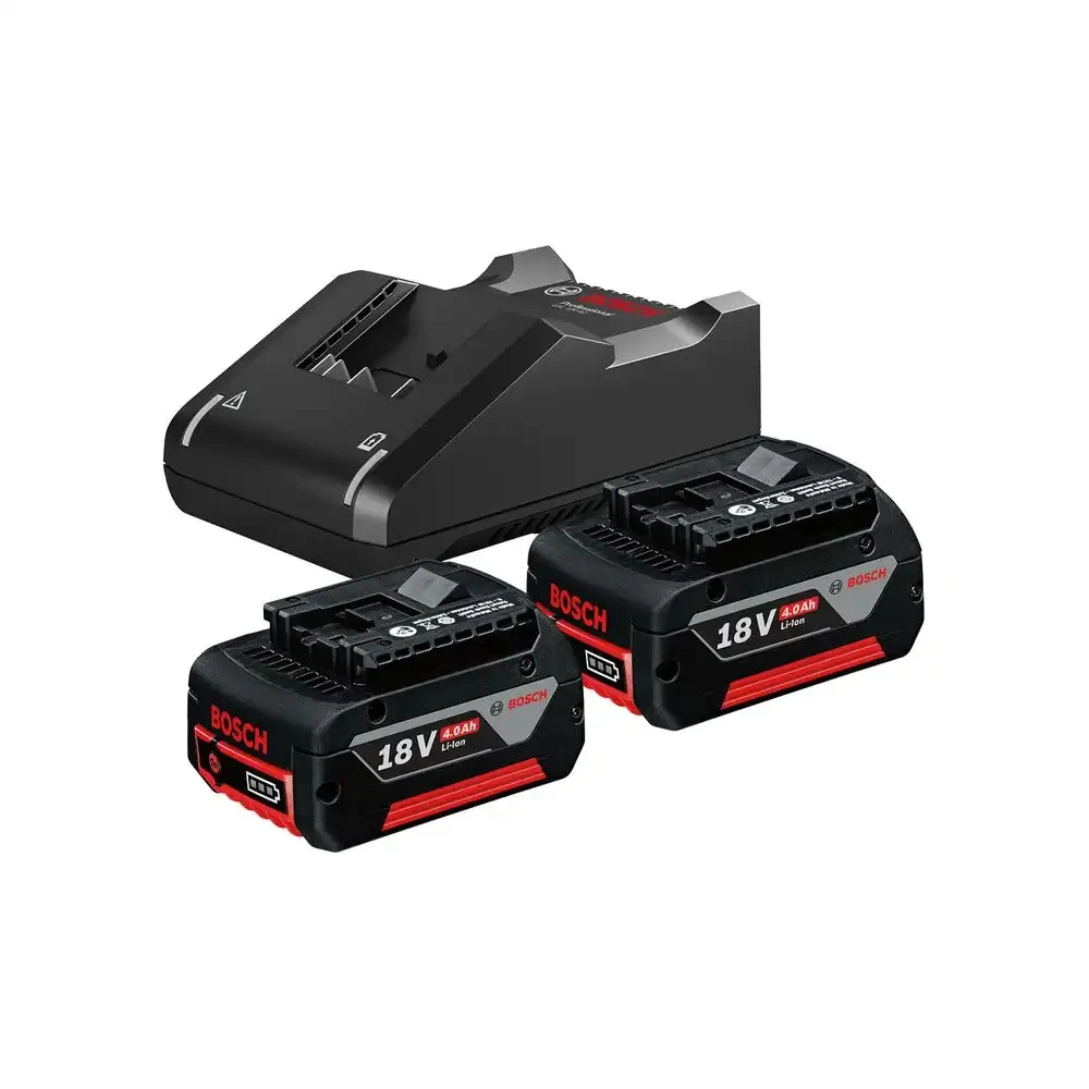 BOSCH 1600A019S1 18V 4.0 AH LI-ION BATTERIES AND FAST CHARGER SET