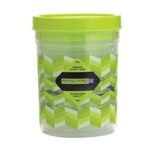 Royalford 4Pcs Container Set - Plastic - White & Red - 500ML, 1000ML, 1500 ML, 2000 ML