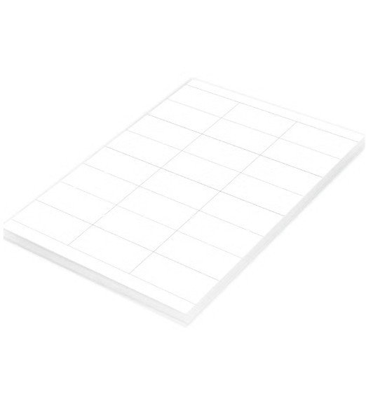 FIS Multipurpose Laser Labels, Colour White, Size 63.5X33.9MM, (24 Sticker x 100 Sheet) A4 Size, E.U. Origin Material - FSLA24-7-100