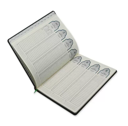 FIS 2023 Executive Diary (Arabic/English/French) Italian PU 1-Side Padded Sewn Cover Green - FSDI89AEFPU23GR