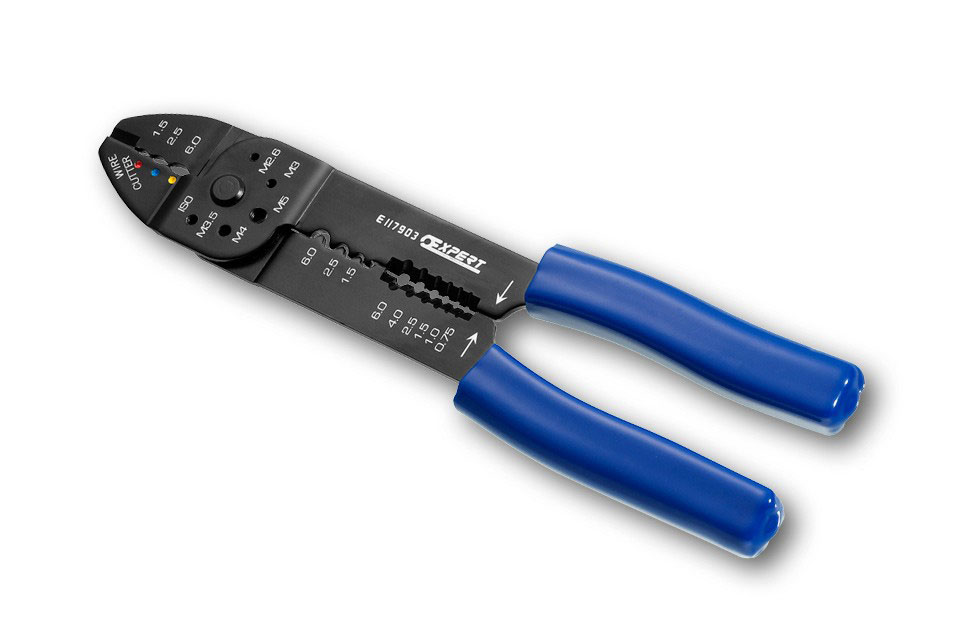 EXPERT E117903 ELECTRICIANS STRIPPING CRIMPING PLIERS 1.5-6MM2