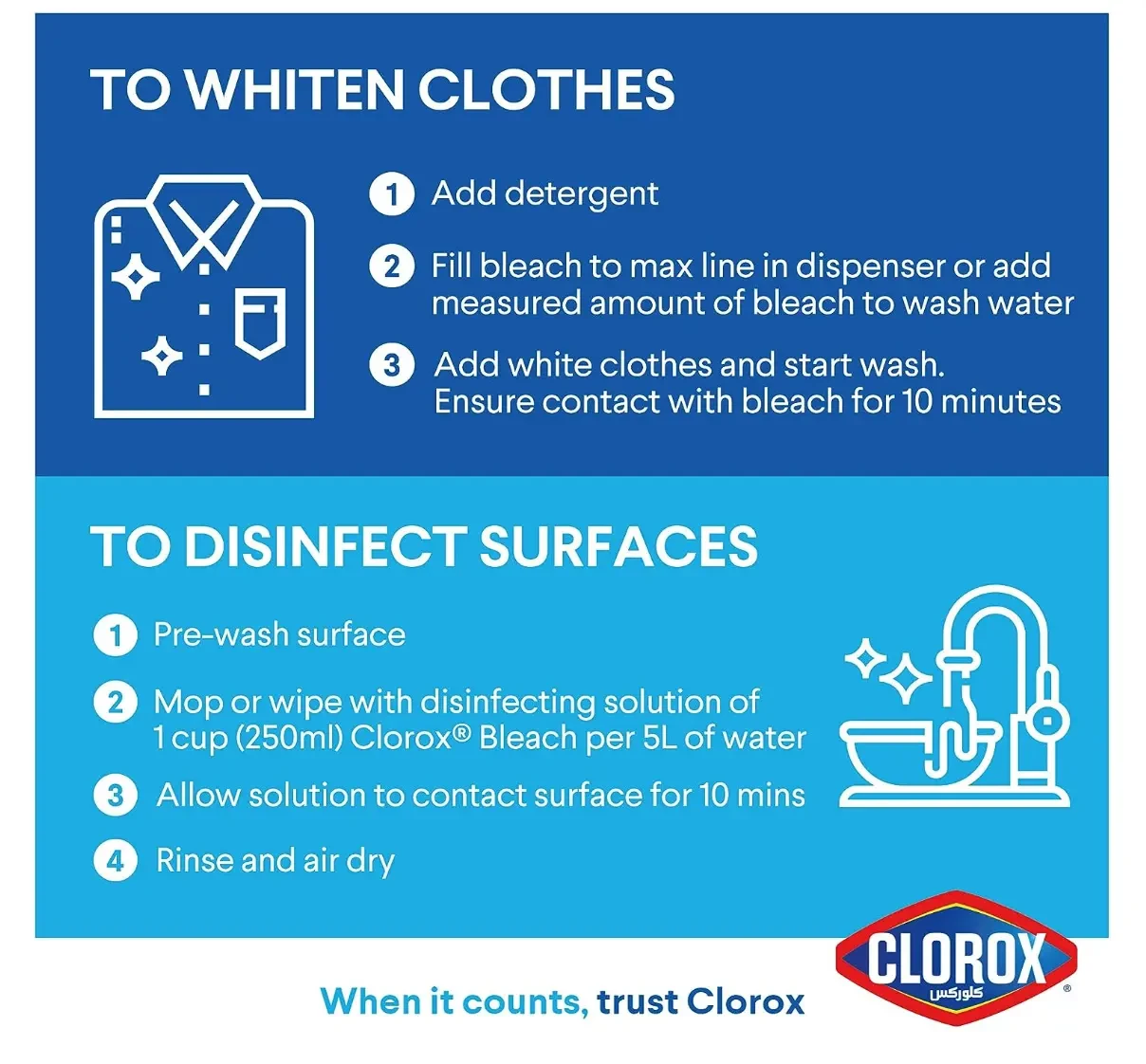 Clorox Bleach Liquid Floral Scent 1.89L x 8