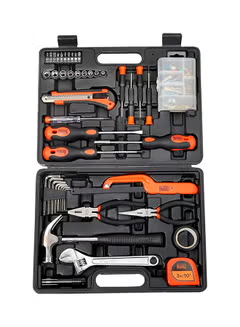 126-Piece Hand Tool kit In Kitbox Compact, Versatile And Effective For Home DIY ,And Office Use BMT126C, Orange/Black