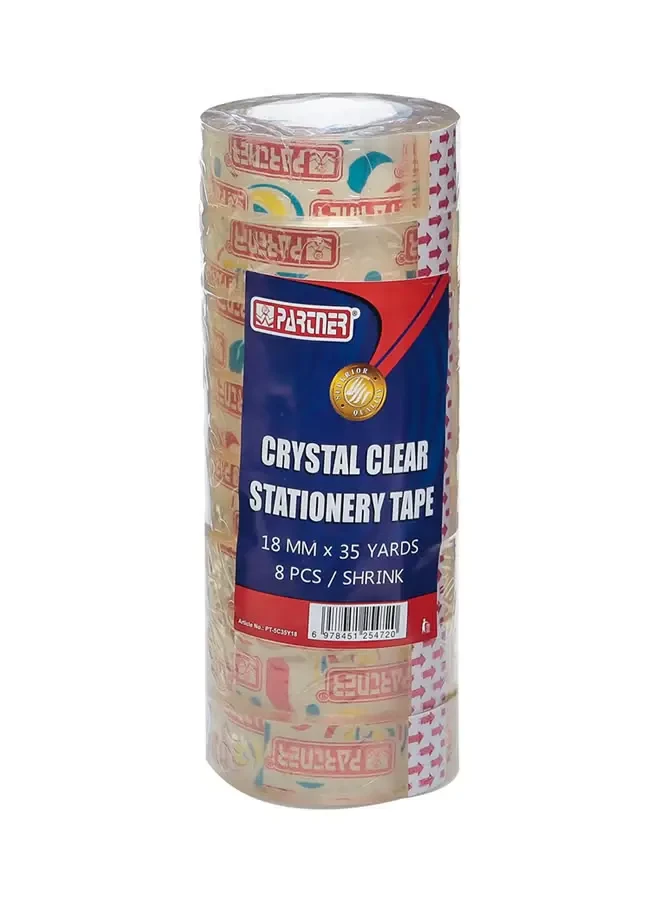 Partner 8-Piece Tape Set Clear