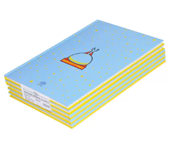 5-Piece FIS Hard Cover Notebook Single Line A4, 100-Sheets - FSNBA419-08