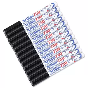 Artline Laundry Marker, 750 Black, Pack of 12 - ARMK750