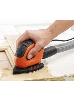Corded Mouse Detail Sander With Handy Dust Bag And 6 Sanding Sheets Ideal For Paint/Varnish/Cleaning Glass/Rremoving Rust 55W BEW230-GB Orange/Black