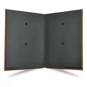 FIS Signature Book, Italian PU Material Cover, 18 Sheets with Gift Box, Brown Color, 240 x 340 mm - FSCL18BRD2
