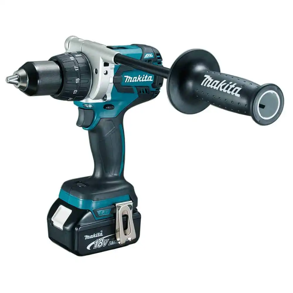 18V Lithium-Ion Cordless Driver Drill, 13mm, Brushless, With 2x (3Ah) Battery And Charger In Makpac