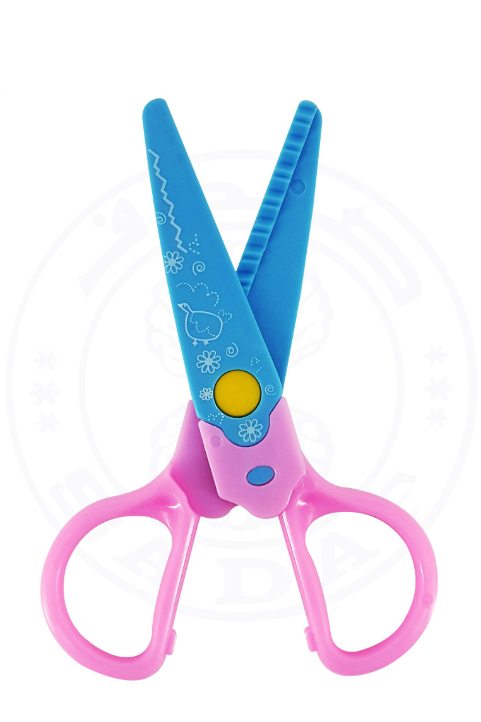 SCHOOL SCISSORS PLASTC 24PCS/BOX SADAF NO.7117 PD-86