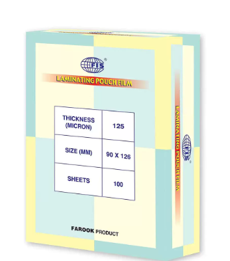 FIS Laminating Films 100 Sheets, 90 x 126 mm Size, 125 Microns - FSLM90X126