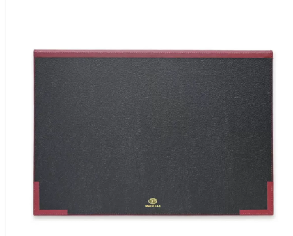 FIS Year Planner 2024 (English/French) Vinyl Desk Blotter, Maroon - FSDKVIEF24MR