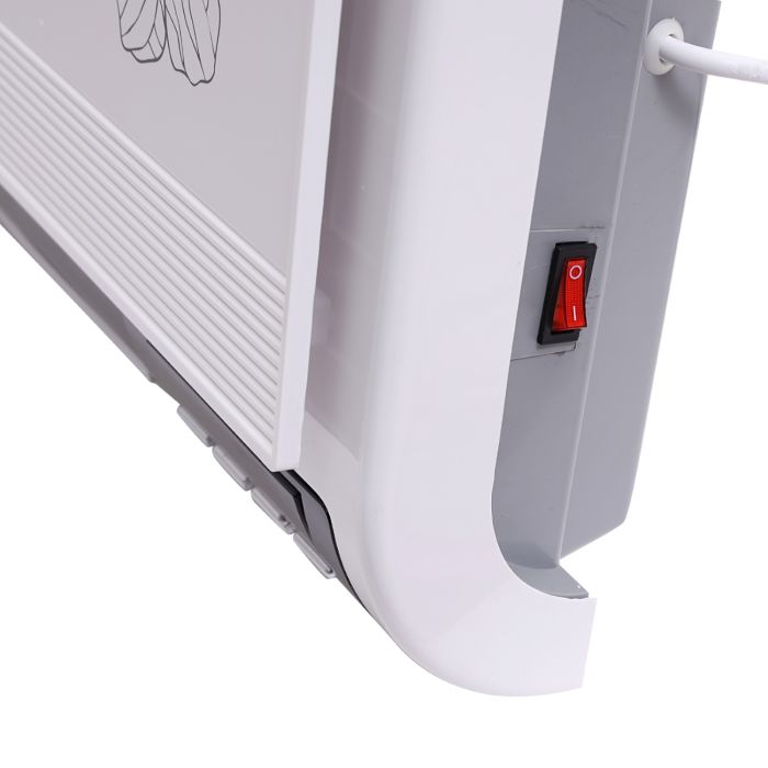 Geepas Wall Heater 2500W - Upright Or Flatbed, Adjustable Thermostat With 2 Heat Settings 1500-2500W & Overheat Protection - Lightweight Heater With Cooling Option - 2 Year Warranty