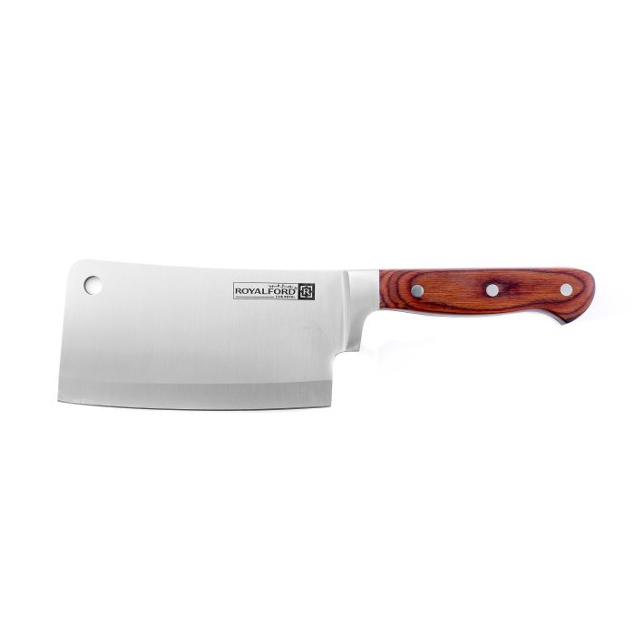 Royalford RF4109 6" Cleaver Knife With Wooden Handle - Razor Sharp Meat Cleaver Stainless Steel Vegetable Kitchen Knife, Multipurpose Chef Knife | Ideal For Cutting, Chopping & Dicing Meat Vegetables 