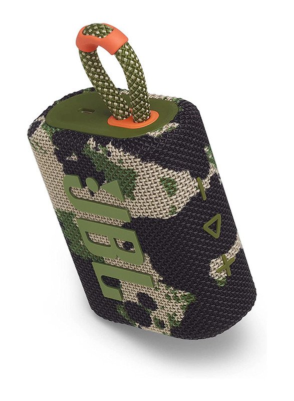 JBL GO 3 Portable Waterproof Wireless Speaker - Squad