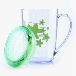 Royalford Acrylic Cup With Lid - Clear - 350 ML