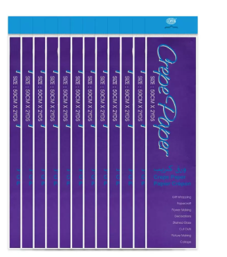 Pack of 12 Pieces Crepe Craft Paper Violet