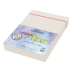 FIS Executive Laid Bond Paper, 250 Sheets, 100 gsm, Coral Pink Color, A4 Size - FSPA250CPI