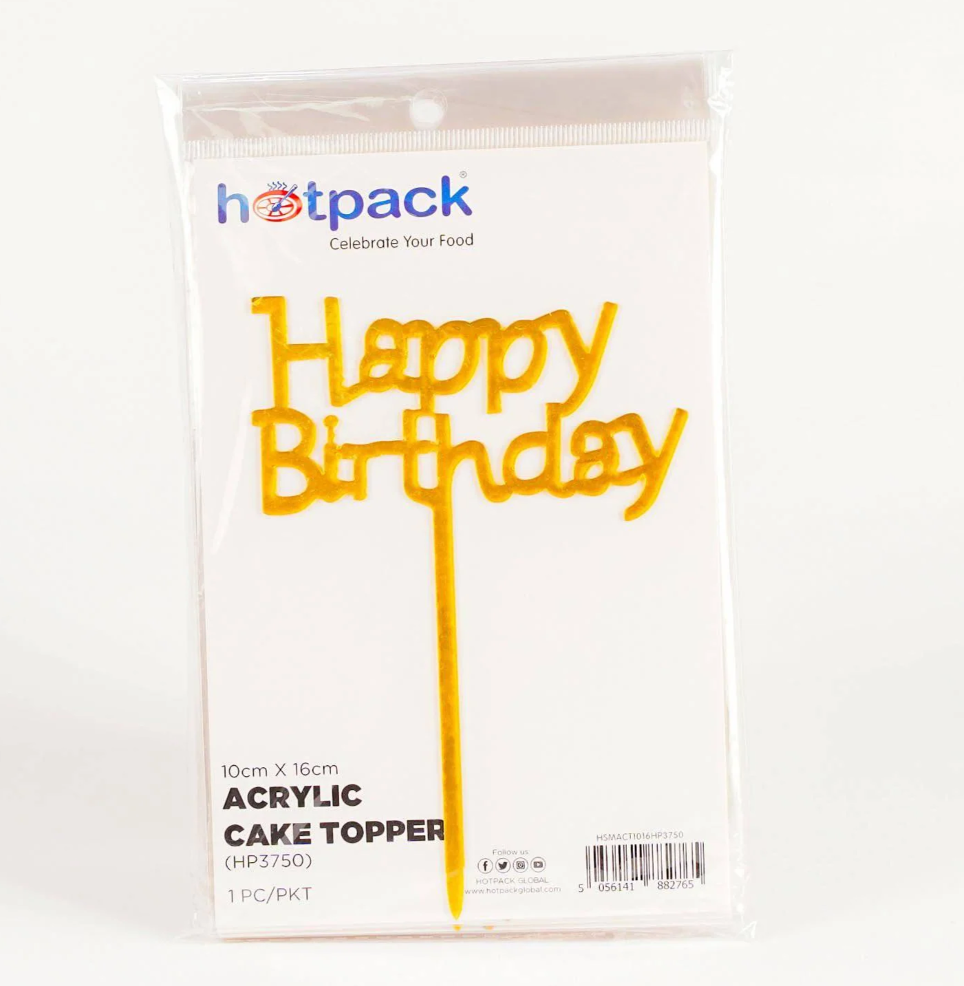 Golden Acrylic Cake Toppers 1 Piece