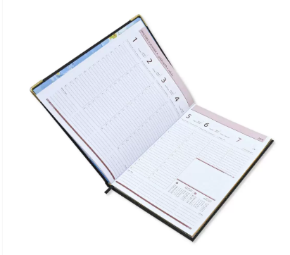 FIS Golden Executive Diary 2024 Arabic/English/French (1-Week at a glance) Black - FSDI35AEG24BK