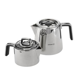 Korkmaz Vertex Tea Pot Set - Stainless Steel - Silver