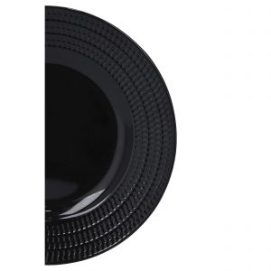 Royalford 10 Inch Biza Flate Plate - Melamine - Black