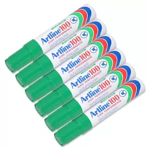 Artline Jumbo Marker, Pack of 12, Ek-100 7.5-12.0 Water Proof, Green - ARMK100XFGR