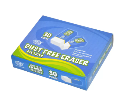 FIS Dust Free White Erasers, Pack of 30 Pieces - FSERDFE30WS
