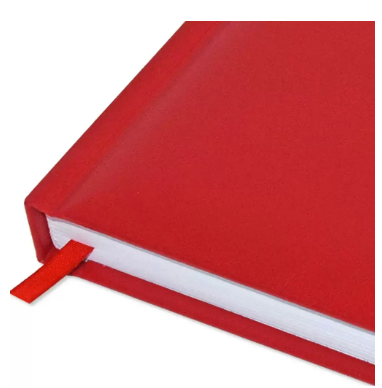 Fis 2024 A5 Diary,Gold Corners,English Vinyl 1Side Padded Red -FSDI22E24RE