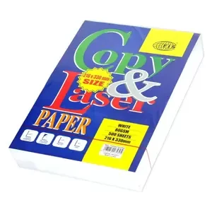 500 Sheets FIS Copy & Laser Photocopy Paper, White, 80gsm, 216x330mm Size - FSPW216JFNE
