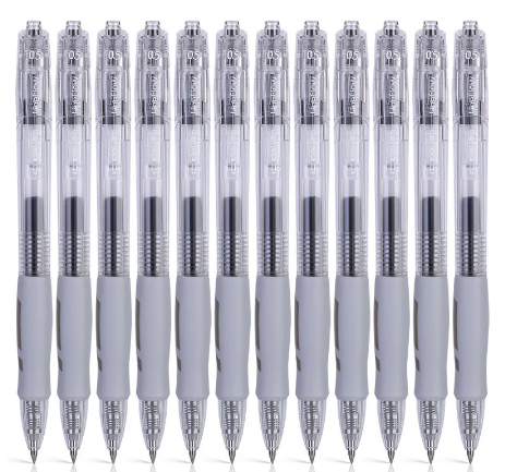 12pcs/lot Deli S128 Quick-drying 0.5mm Gel Pen Signature Pen School Office Writing Supplies