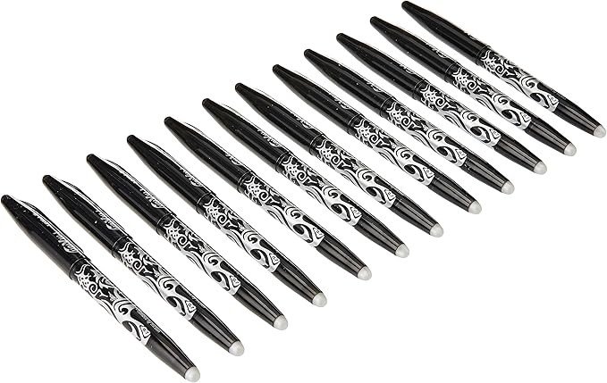 Pilot Frixion Erasable Rollerball Pen, 0.7 mm Tip - Black