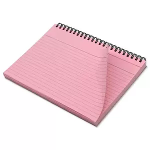 FIS Ruled Record Card 180 GSM 8X5 Inch Double Loop Spiral 50 Sheets Pink -FSIC85-180SPPI