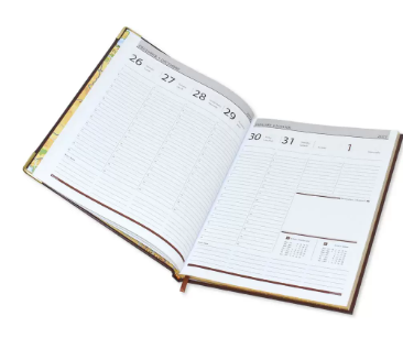 FIS Golden Executive Diary 2023 English/French (1-Week at a glance) Green - FSDI32EG23GR