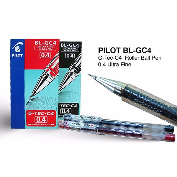 Pilot G-Tec Ultra Fine Line Pen- Pack of 12 Pieces (Black)